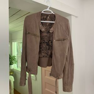 Free People Moto Knit Jacket